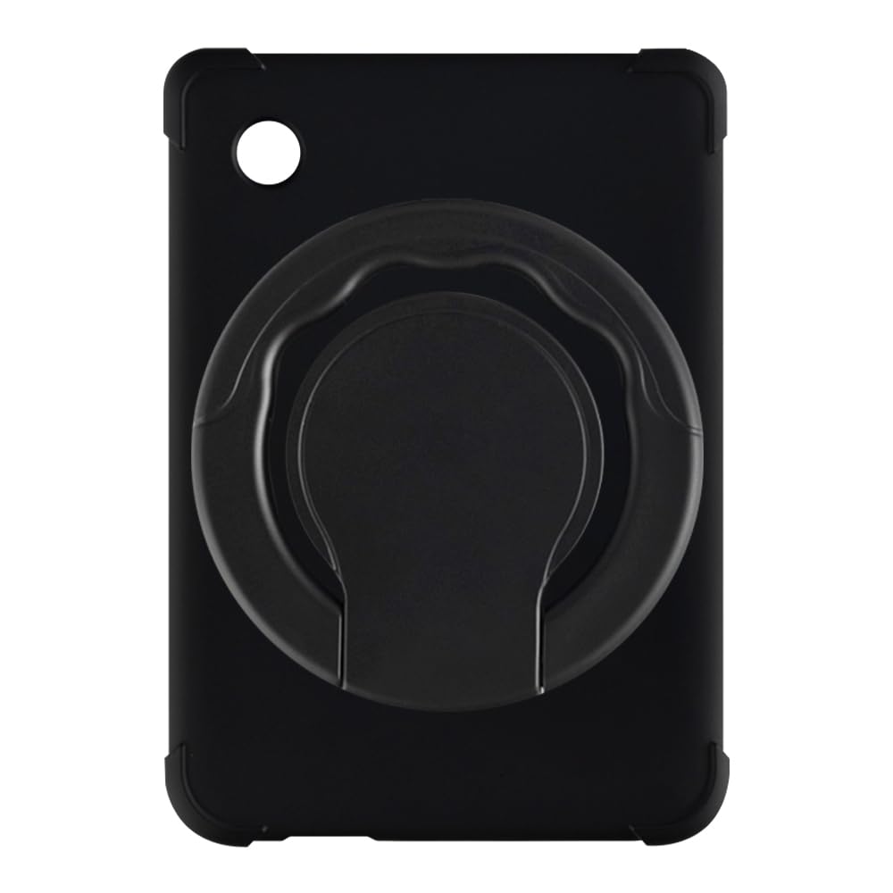 Tablet Case and Stand Holder Compatible with Rakuten Kobo Clara BW N365 P365 6.0 2024 Case, Shockproof Cover and 360 Rotating Ring Handle Grip Bracket(Black)