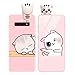 Yoedge Coque pour Samsung Galaxy A7 2018 Etui en Silicone TPU Gel Mignon avec Motif 3D Dessin Animé Poupée Housse de Protection Ultra Fine Antichoc Case Cover Coques pour Samsung A7 2018, Chat Rose