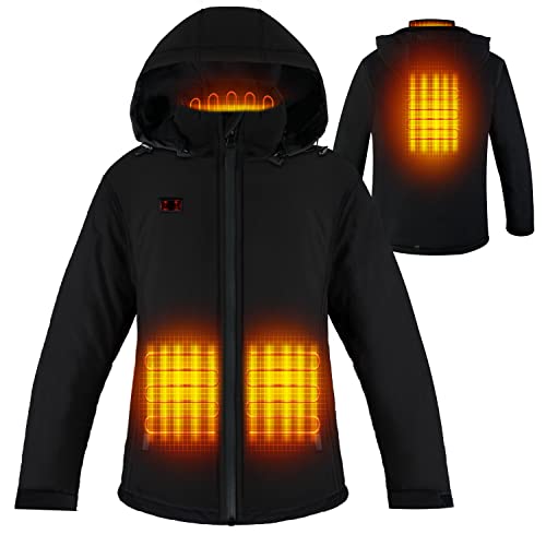 FERIZALA Heated Jackets for Men Women - Rechargeable Men's Soft Shell Winter Heating Jacket for Winter Outdoor Use