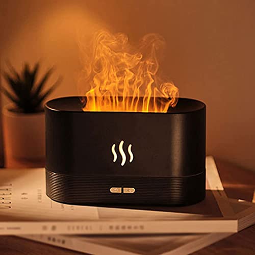 Novo Umidificador de ar Flame Mist para quarto, umidificador de chama com difusor de óleo essencial,