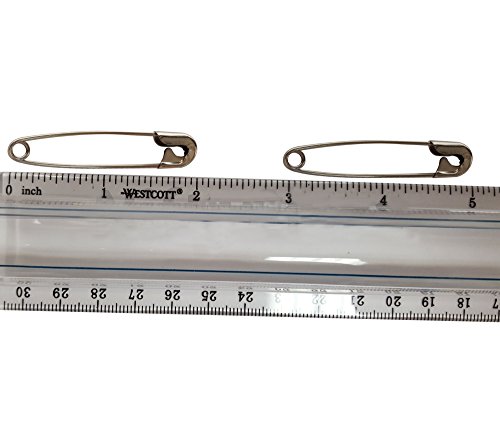 Niftyplaza 1000 Pcs Extra Large 2" Safety Pins - Heavy Duty, Industrial Strength, Nickel Plated, Rust Resistant (1000 Safety Pins) #TOP4