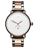Bandbreite: 16 mm MVMT Analog Quarzuhr für Damen mit Roségoldfarbenes Edelstahlarmband - D-FR01-TIRGW