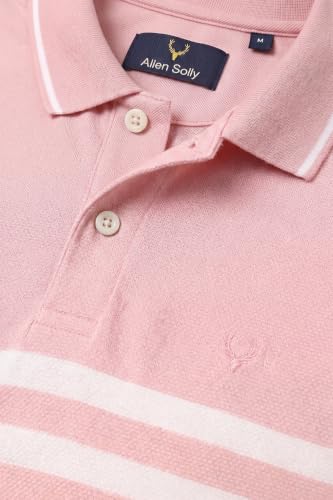 Image of Allen Solly Men's Polo T-Shirt | Polycotton Blend | Color-Block Design | Regular Fit | Smart Casual Wear