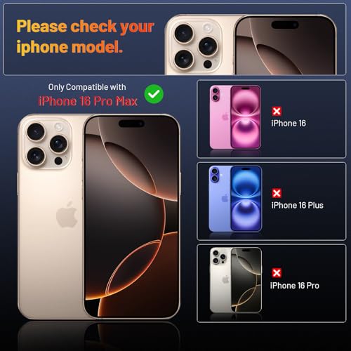 Image of SHILD (Pack of 2 Tempered Glass Screen Protector for iPhone 16 Pro Max (6.9-inch) | 9H Hardness | HD Clarity | Easy Installation Tray | Scratch & Impact Resistant | Military-Grade Shatterproof