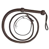 Sidewinder Bull Whip Cowhide Braided Leather Equestrian Costume Accessory Ranching Gear Sturdy Handle 12 Plaits Free 5 Crackers
