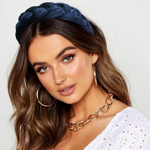 Image of DRESHOW Velvet Braided Headband Women Hair Hoop Elastic Hair Bands Fashion Headbands for Women