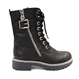 Veganfreundlicher Winterstiefel mit Riemen und Schnallendetail.