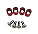 Aluminum Alloy Upgrades Fixing Motor Base Reinforcement Motor Mount Spacer for Traxxas 1/8 Sledge 95076-4 4pcs - RED