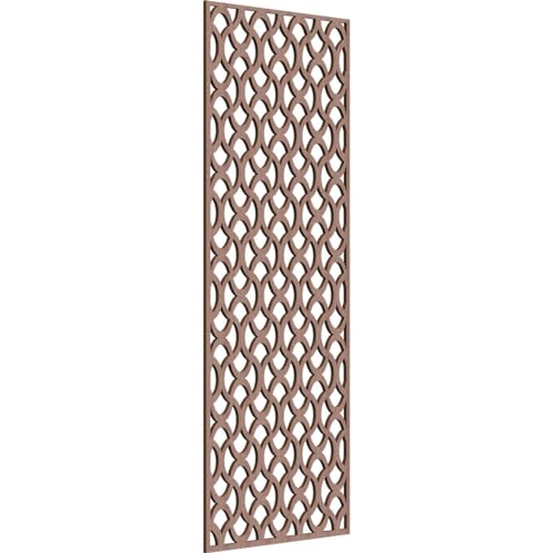 Image of Resort Decorative Pierced Fretwork Wood Wall Panels, 25 3 /8 inchW x 64 3 /8 inchH x 3 /8 inchT, Walnut