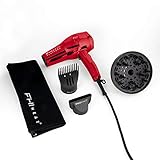 FHI HEAT Platform Nano Lite Pro 1900 Turbo Tourmaline Ceramic Hair Dryer, Red Chrome