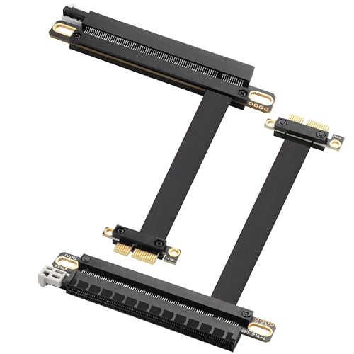 ELFJMZP PCIE 3.0 X1 a X16 Cable de Extensión PCI-Express 1X Macho a 16X Hembra Adaptador Extensor para Gráficos, WiFi, USB, Tarjetas de Sonido, etc - 20cm / 7.87inch - imagen 2