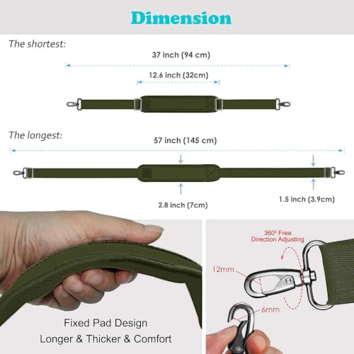 Image of ZINZ Bag Shoulder Strap, Padded Adjustable Shoulder Strap Replacement
