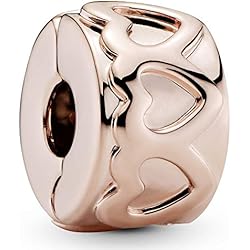 PANDORA Charm de clip 781978 Alianza de corazones