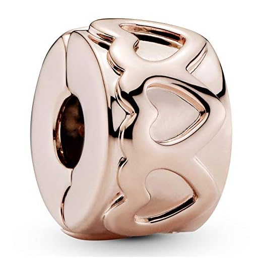 PANDORA Jewelry Row of Hearts Rose Charm