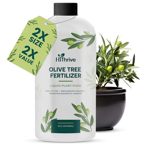 32oz Olive Tree Fertilizer – Makes 32 Gallons of Olive Plant Food – 2-in-1 Liquid Plant Food with Macronutrients + Micronutrients for Lush Foliage