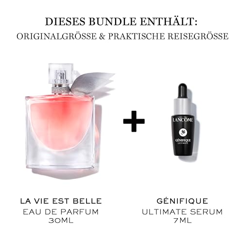 Lancome Lancôme la vie est belle eau de parfum 30ml & advanced génifique ultimate serum 7ml anti-aging pflege- & duft-set floraler damenduft & straffendes gesichtsserum