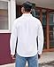 Lion Nardo Oxford Shirts for Mens Solid Long Sleeve Dress Shirts Wrinkle Free Regular Fit Business Casual Button Down Shirts White