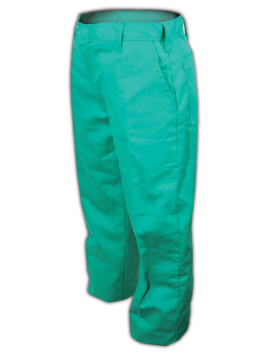 MAGID Flame Resistant Pants 100% Cotton, 1 Pairs, Size 38 in. Waist, 2531RF Green