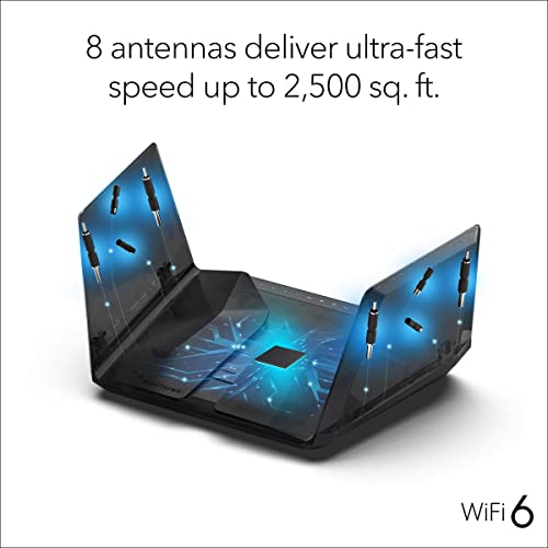 Image of NETGEAR Nighthawk WiFi 6 Router (RAX200) 12-Stream Gigabit Router AX11000 Tri-Band Wireless Speed (Up to 10.8 Gbps) Coverage Up to 2500 sq.ft. and 50 Devices