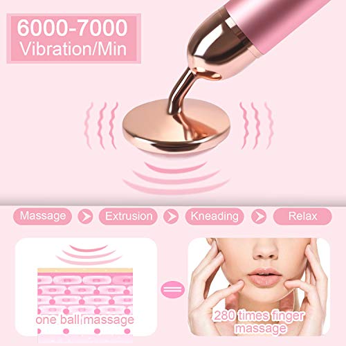 Zs Zeshin Upgrade 2 In 1 Vibrating Face Roller, Electric Jade Roller Facial Massager For Wrinkles, Flaws, Eyepuffiness #TOP5