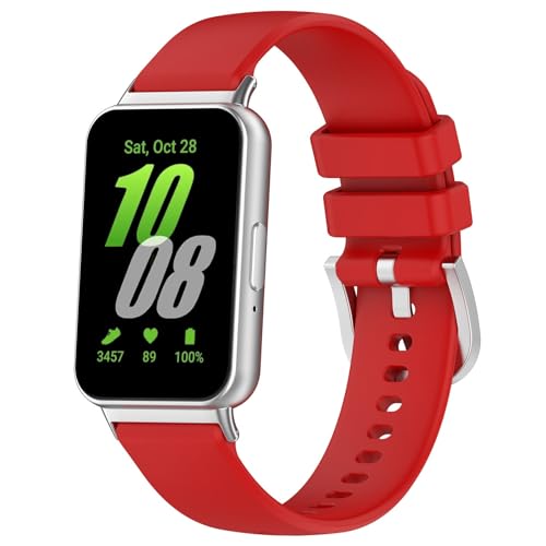 Generic Silikon Armband für Samsung Galaxy Fit 3, Weiches Silikon Ersatzarmband Uhrenarmband Sportarmband für Damen Herren (Rot) Generic Silikon Armband für Samsung Galaxy Fit 3, Weiches Silikon Ersatzarmband Uhrenarmband Sportarmband für Damen Herren (Rot)