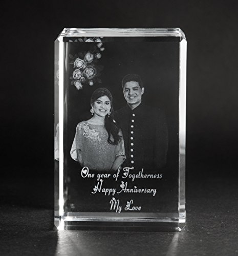 Personalized Large Size 3D Crystal Cube, Birthday Gift, Valentine...