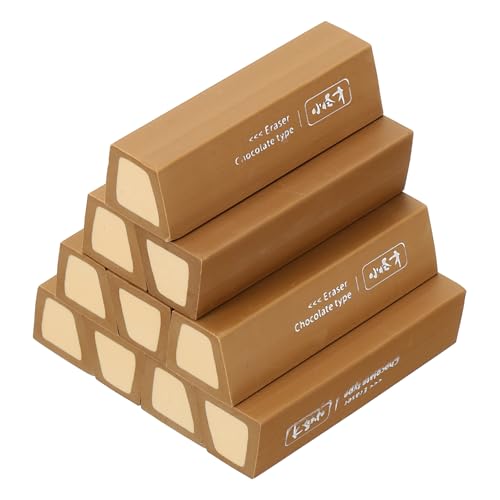 Gommes parfumées PATIKIL rectangulaires lot de 10 en caoutchouc abricot et marron foncé