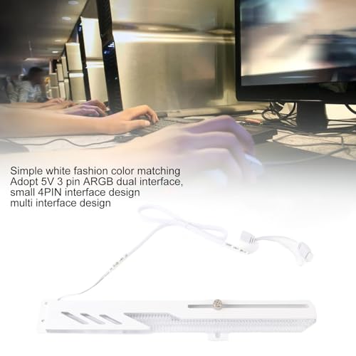 Soporte para GPU con RGB multi interfaz diseño blanco miniatura 3