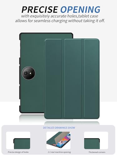 Étui TCL Nxtpaper 11 Plus coque rigide verte à trois plis
