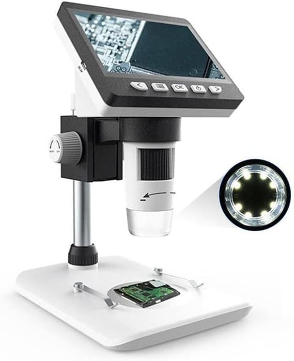 Digital Microscope Accessories Kit - 1000X HD 1080P Electronic Magnifier with Slide Preparation for Desktop Use