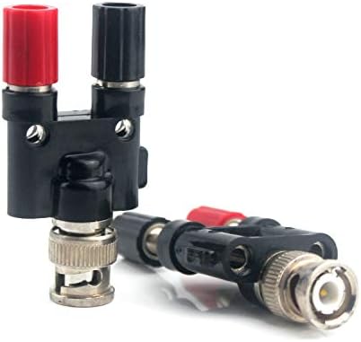 BNC Plug to Banana Jack Socket Binding Post 4 mm for Audio Adapter Connector 4-Pack