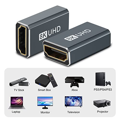 Adaptador HDMI Hembra a Hembra Twozoh 8K Pack de 2 miniatura 4