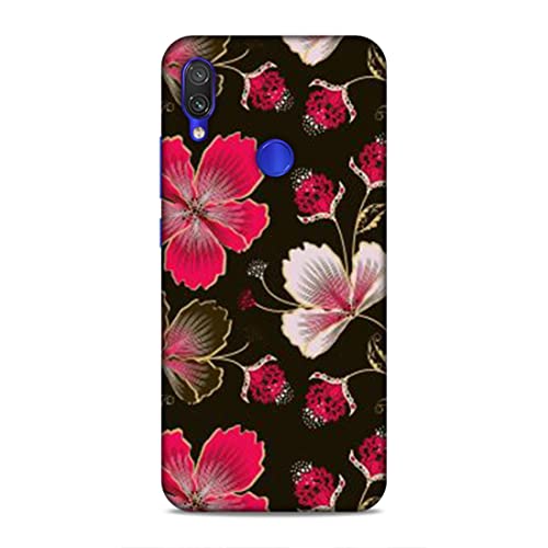 Image of Printed Mobile Back Hard Case Cover for Redmi Note 7 / 7S / 7 Pro | Flowers, Floral, Pink Flowers, Leaves-2198