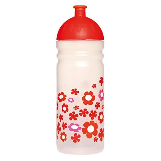 Original ISYbe märkesdrickflaska för barn och vuxna, 700 ml, BPA-fri, blomvärldsmotiv, lämplig för skolresor sport och utomhus, läckagesäker även med kolsyra, diskmaskinssäker