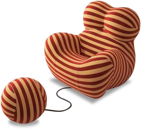 Memory Foam Floor Couch - Ergonomic Bubble Sofa, Modern Luxe Lazy Chair for Living Room & Bedroom, Cozy Single Leisure Seating, Stylish Red Design