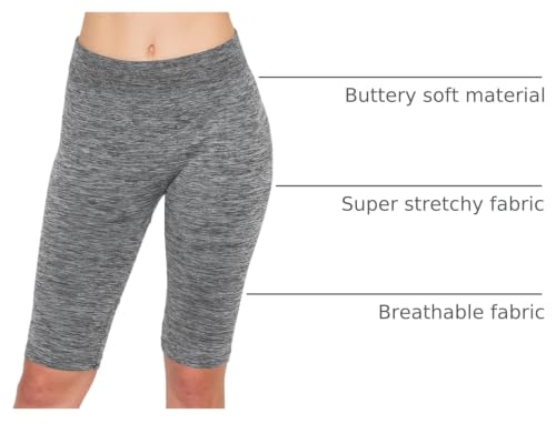 Image of ALWAYS Women's High Waist Bike Shorts - Athletic Workout Tummy Control Stretch Running Yoga Pants