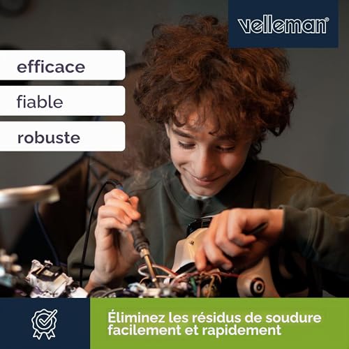 Velleman Fer à dessouder, pompe à dessouder avec élément de chauffe, dessoudeur électronique étain aspiration, outils de dessoudage électrique, pompe aspirante, 30 W – vue 2