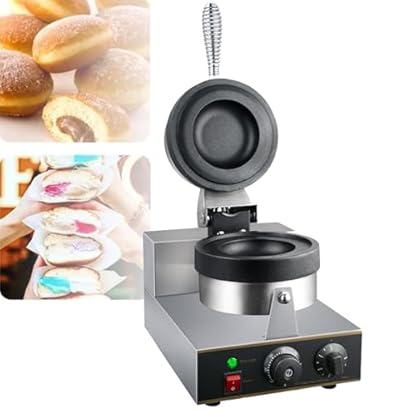 Elektrisch Hamburgerpresse Burgermaschine, kommerzielle Eismaschine, 1300 W, rundes Eisen, antihaftbeschichteter elektrischer Bäcker mit 50–300 °C Temperaturbereich und Zeitsteuerung, teflon
