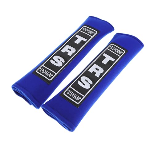 TRS Motorsport Seatbelt Pads, Harness Shoulder Pads, 50mm Wide, Laser Cut Premium Comfort Foam, Compatible with All Cars - Made in The UK (Blue)