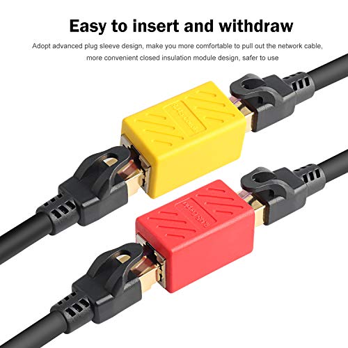 Acoplador RJ45 hembra a hembra Cat7 Cat6 Cat5e 5 unidades miniatura 2