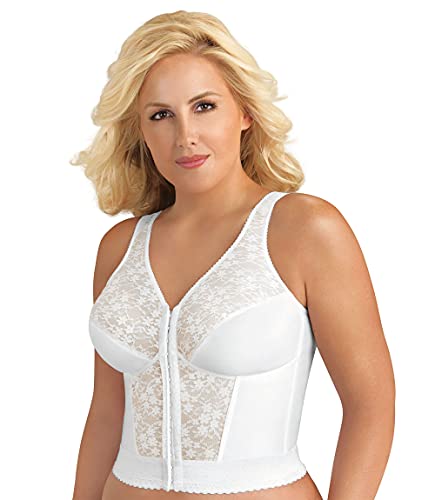 Exquisite Form FULLY Full-Coverage Slimming Longline Posture Bra, Front Closure, Lace, Wire-Free #5107565