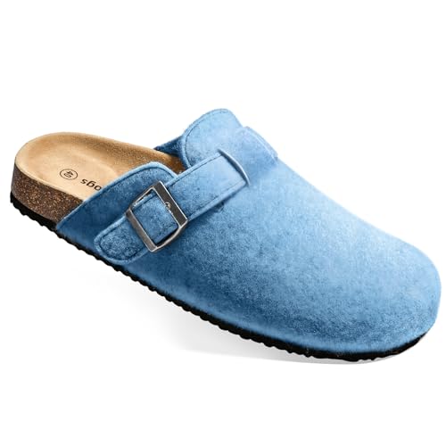 Image of BULLIANT Women Mules Clogs-Memory Foam Cushioned Cork Footbed-Fleece Lined | Unisex | Adjustable Fit | Memory Foam Cushioning | Wet-Resistant PU Shoes for Nurses & Housekeepers