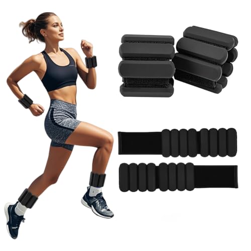 Image of Wrist Ankle Weights for Women 2 Pack(1lb Each), Ideal for Strength Training | Adjustable Silicone Wearable Arm and Leg Weights for Pilates, Gym, Yoga, Cardio. Waterproof, Anti slip, Sweat Proof