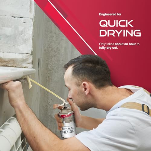 Haltons Expanding Foam Filler 500ml | Ready To Use | No Tools Required | Waterproof Caulk Spray Sealant for Walls, Cracks, Gaps, Holes, Wood, Metal | Strong & Reliable Repair Indoor & Outdoor (1pk)