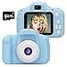 WABOING Kids Camera Gifts for 4-8 Year Old Girls, Shockproof Cameras Great Gift Mini Child Camcorder for Little Girl with Soft Silicone Shell for Outdoor Play (16GB Memory Card Included) (Blue)