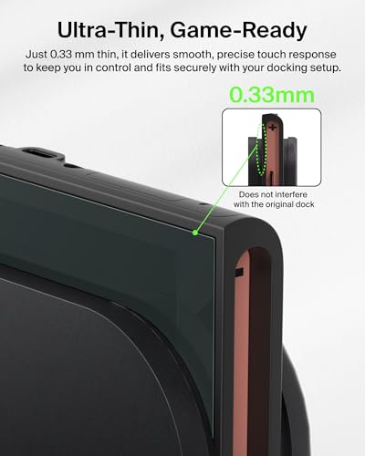 Image of Belkin TemperedGlass Screen Protector for Nintendo Switch 2 w /Blue Light Filter - 9H Hardness, Slim, Scratch-Resistant - Includes Easy Align Frame for Bubble Free Application - Gaming Essentials