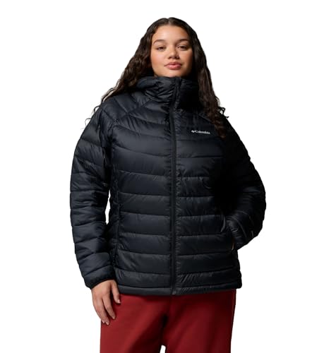 Columbia Powder Lite II Kapuzenjacke für Damen, Schwarzer Ripstop, XXL – Ansicht 5