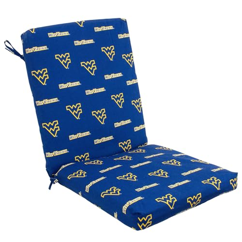 Image of College Covers Everything Comfy West Virginia Mountaineers 2pc Chair Cushion