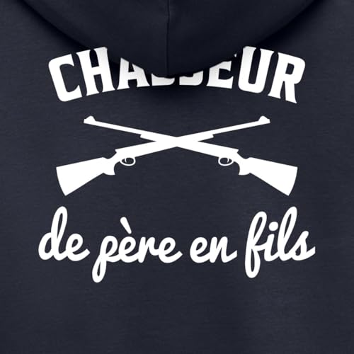 Cadeau chasseur papa sweat à capuche enfant motif transmission - 2