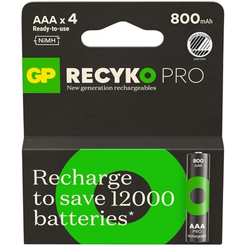 Photos - Battery GP 4 x  Recyko Pro AAA 800mAh  